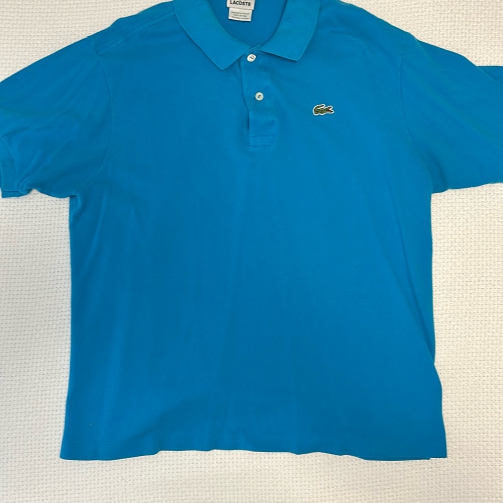 Lacoste men’s blue polo shirt size 6 which is XL